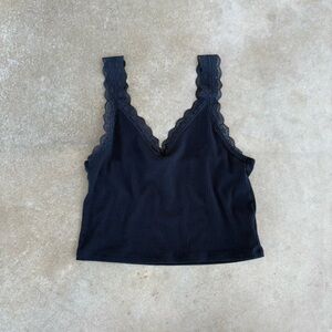 Navy Ribbed American Eagle Tank Size Medium